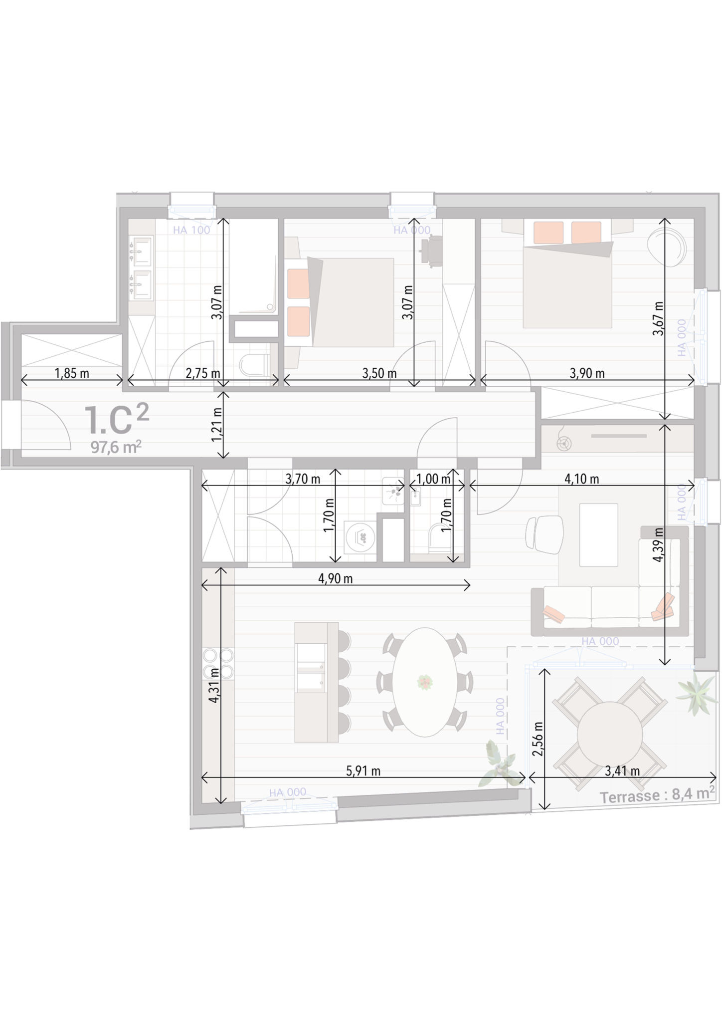 Appartement 1C